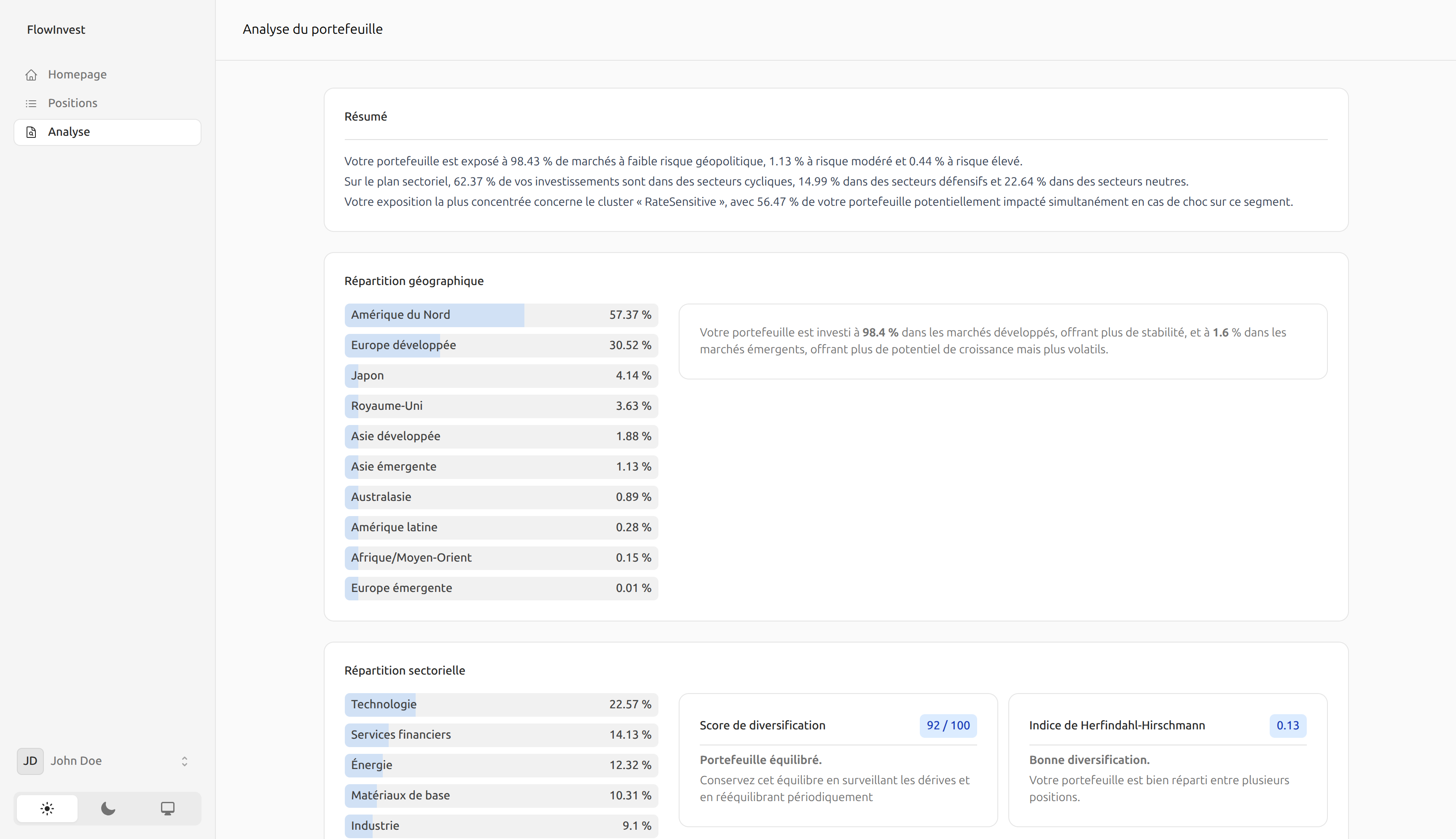 Analyse - thème clair
